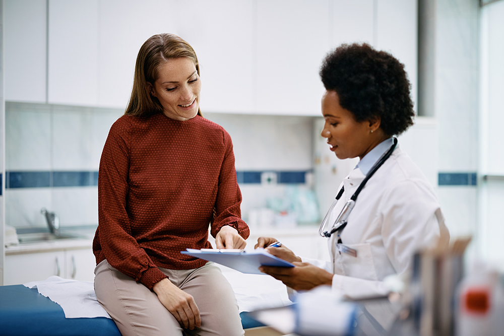doctor with woman